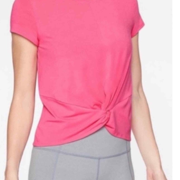 Athleta Women's Pink Twist Front Top Size XXS - Picture 9 of 9